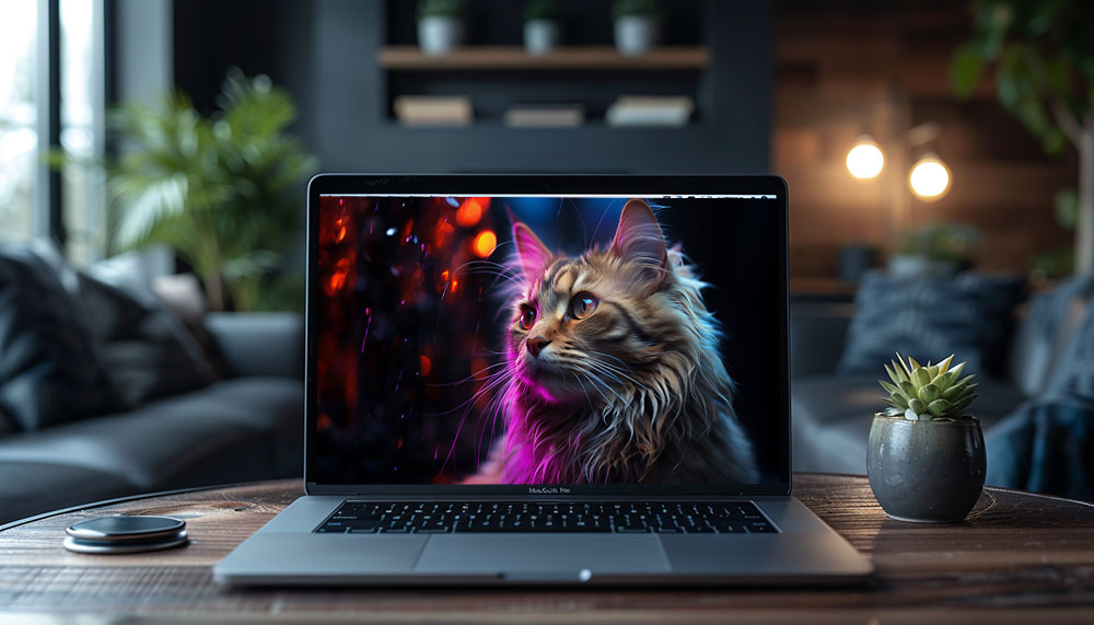 Chat moelleux sur fond d'écran ultra HD 4K violet clair pour ordinateur de bureau, ordinateur portable, iPhone et téléphone téléchargement gratuit