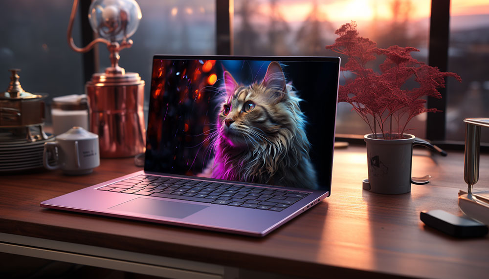 Chat moelleux sur fond d'écran ultra HD 4K violet clair pour ordinateur de bureau, ordinateur portable, iPhone et téléphone téléchargement gratuit