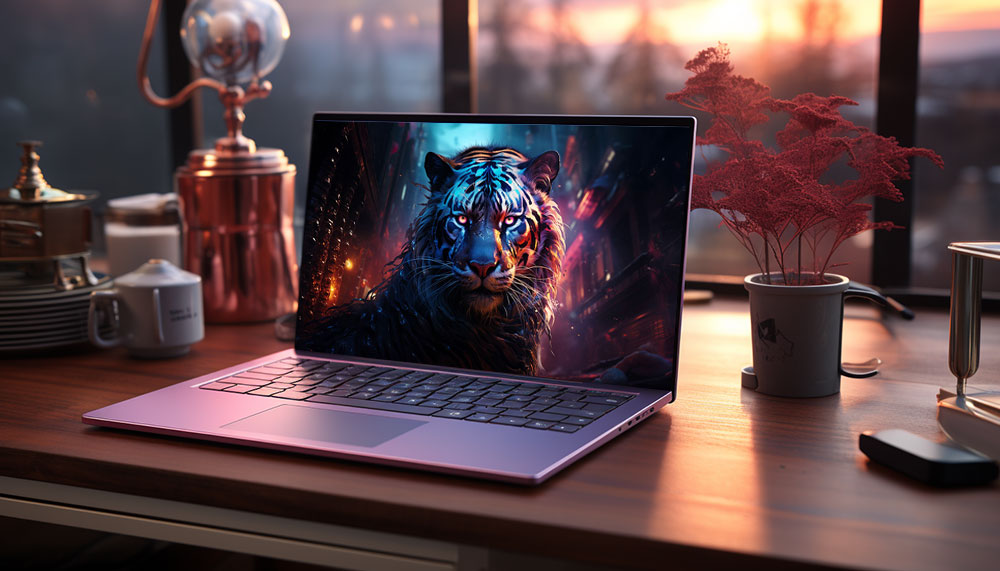Fond d'écran Cyberpunk Tiger ultra HD 4K pour ordinateur de bureau, ordinateur portable, iPhone et téléphone à télécharger gratuitement