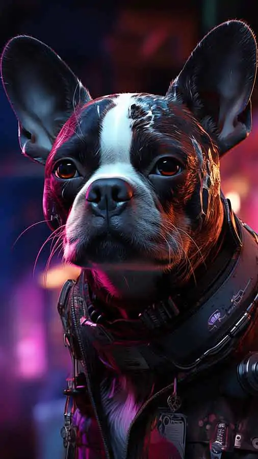 Cyberpunk dog HD wallpaper 4K free download for iphone and mobile Phone