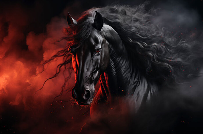 Fond d'écran ultra HD 4K de cheval noir pour ordinateur de bureau, ordinateur portable, iPhone et téléphone à télécharger gratuitement