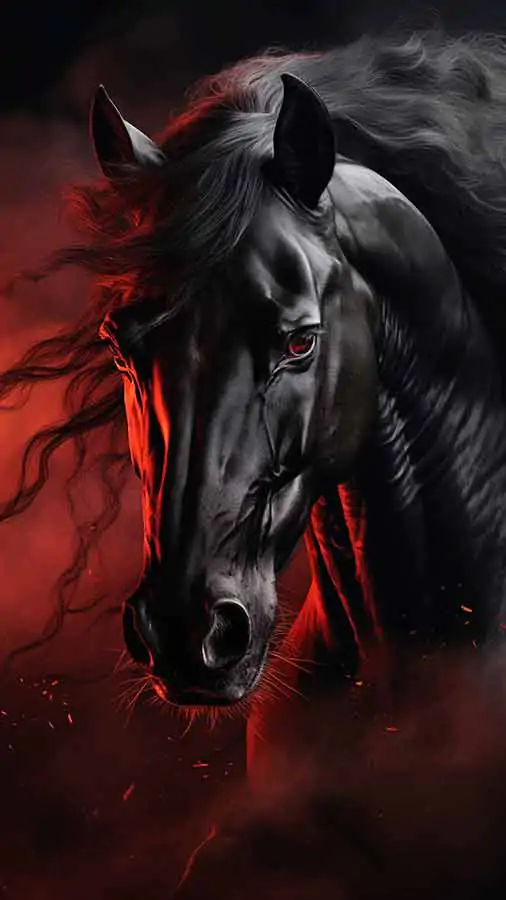 Black Horse HD wallpaper 4K free download for iphone and mobile Phone