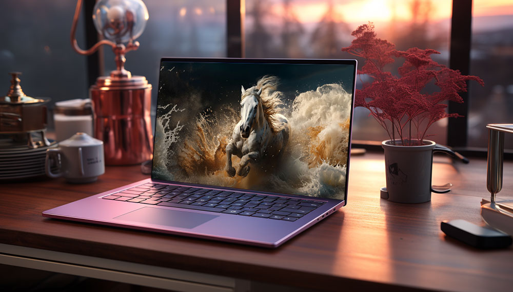 cheval blanc courant dans l'eau fond d'écran ultra HD 4K pour ordinateur de bureau, ordinateur portable, iPhone et téléphone téléchargement gratuit
