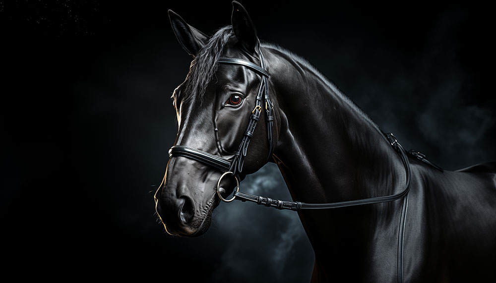 fond d'écran ultra HD 4K de cheval noir en gros plan pour ordinateur de bureau, ordinateur portable, iPhone et téléphone téléchargement gratuit