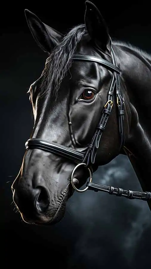 Close-up black horse HD wallpaper 4K free download for iphone and mobile Phone