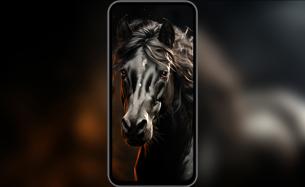 beau fond d'écran ultra HD 4K de cheval noir pour ordinateur de bureau, ordinateur portable, iPhone et téléphone téléchargement gratuit