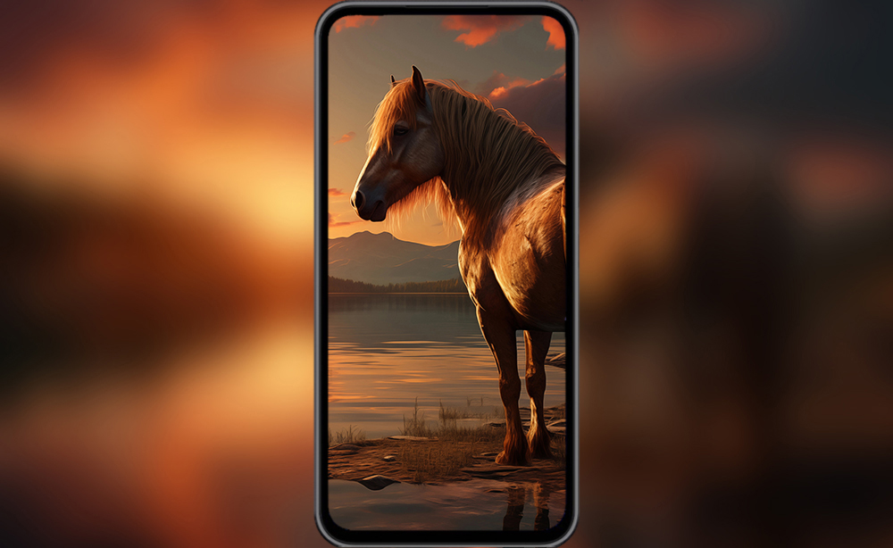 Cheval au coucher du soleil fond d'écran ultra HD 4K pour ordinateur de bureau, ordinateur portable, iPhone et téléphone téléchargement gratuit