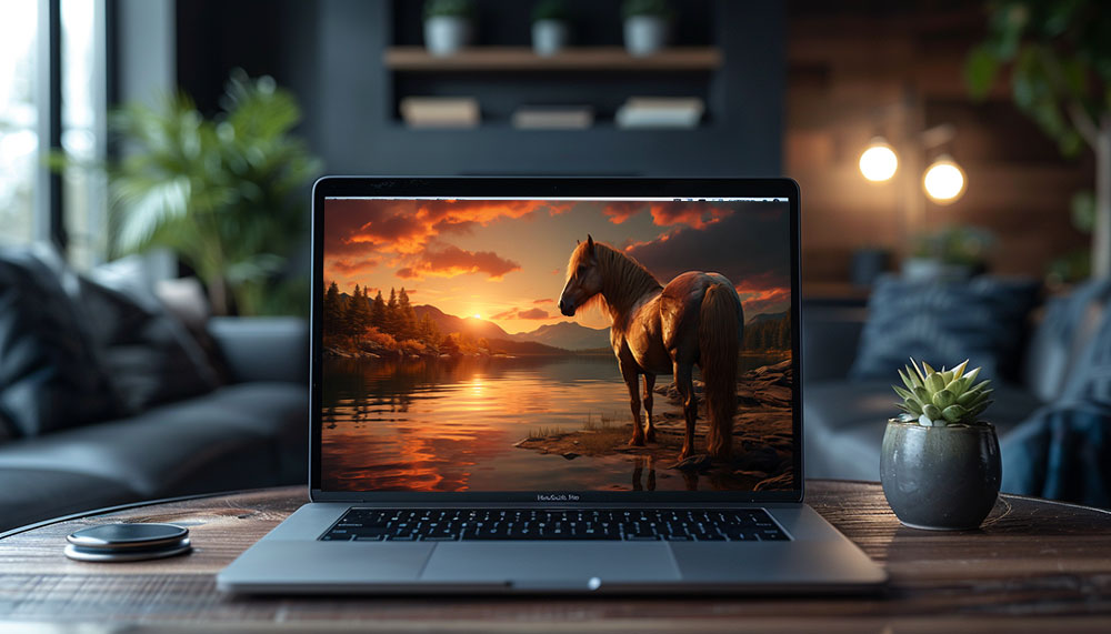 Cheval au coucher du soleil fond d'écran ultra HD 4K pour ordinateur de bureau, ordinateur portable, iPhone et téléphone téléchargement gratuit