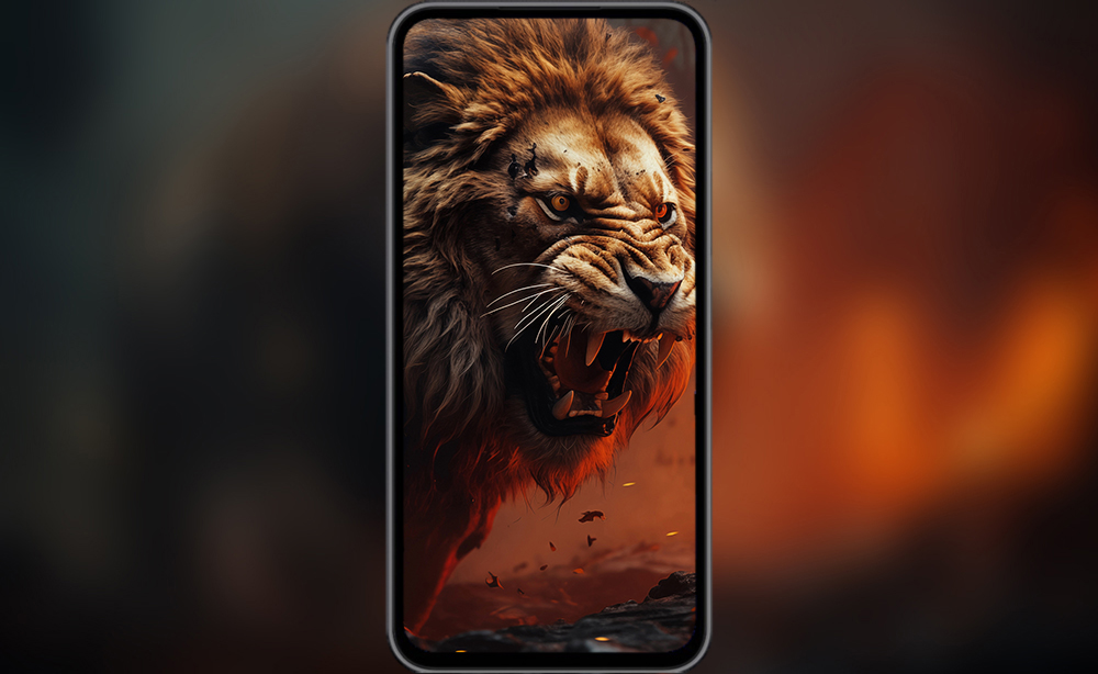 Fond d'écran ultra HD 4K du Roi Lion rugissant pour ordinateur de bureau, ordinateur portable, iPhone et téléphone à télécharger gratuitement