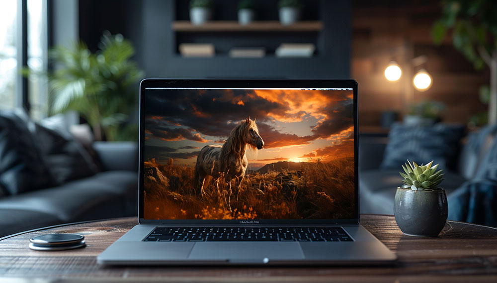 Beau cheval au coucher du soleil fond d'écran ultra HD 4K pour ordinateur de bureau, ordinateur portable, iPhone et téléphone téléchargement gratuit