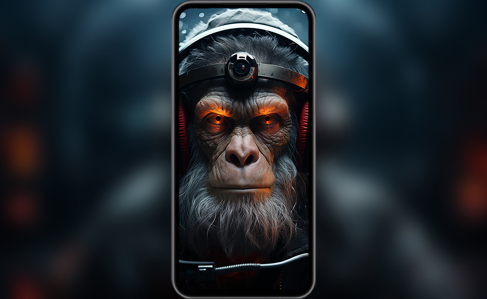 fond d'écran ultra HD 4K de chimpanzé intelligent pour ordinateur et téléphone à télécharger gratuitement