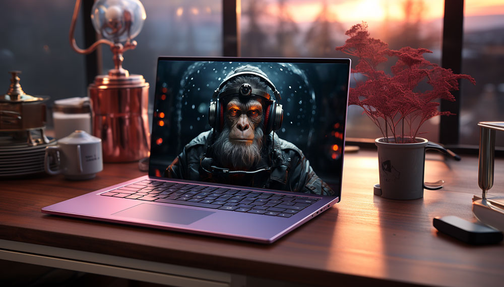 fond d'écran ultra HD 4K de chimpanzé intelligent pour ordinateur et téléphone à télécharger gratuitement