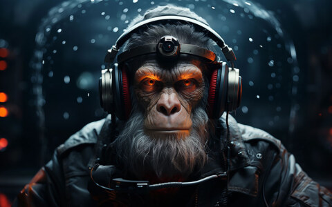 fond d'écran ultra HD 4K de chimpanzé intelligent pour ordinateur et téléphone à télécharger gratuitement