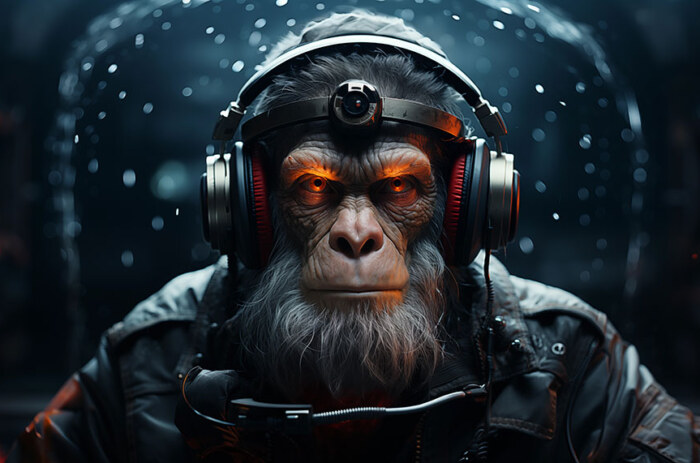 fond d'écran ultra HD 4K de chimpanzé intelligent pour ordinateur et téléphone à télécharger gratuitement