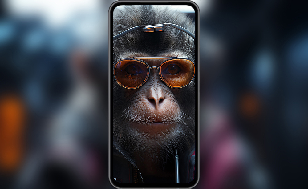 Fond d'écran ultra HD 4K de singe intelligent pour ordinateur et téléphone à télécharger gratuitement