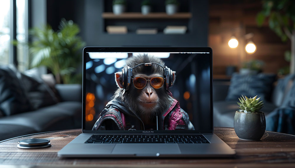 Fond d'écran ultra HD 4K de singe intelligent pour ordinateur et téléphone à télécharger gratuitement