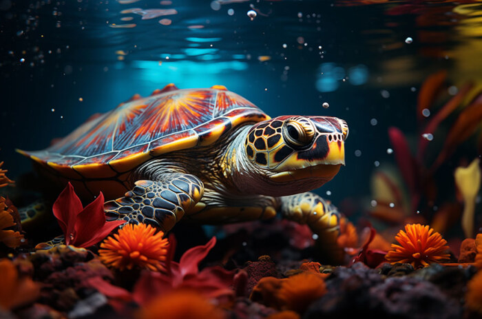 Tortue sous l'eau fond d'écran ultra HD 4K pour ordinateur de bureau, ordinateur portable, iPhone et téléphone téléchargement gratuit