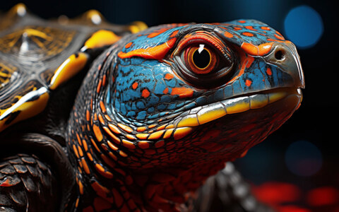 fond d'écran de tortue colorée ultra HD 4K pour ordinateur de bureau et téléphone téléchargement gratuit
