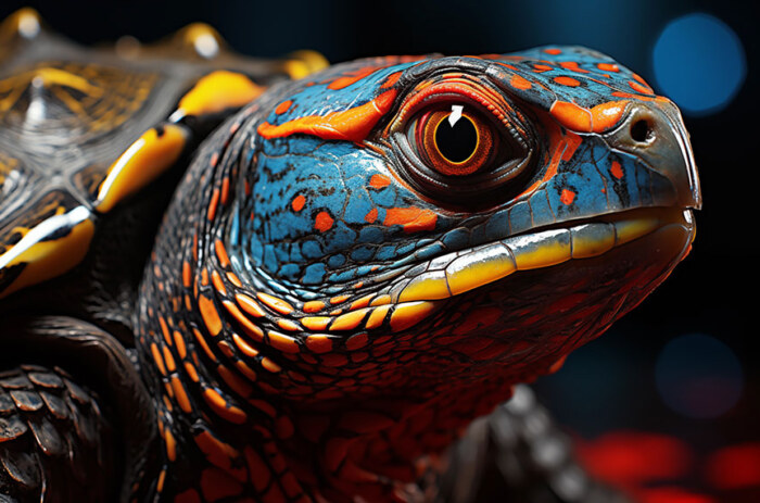 fond d'écran de tortue colorée ultra HD 4K pour ordinateur de bureau et téléphone téléchargement gratuit
