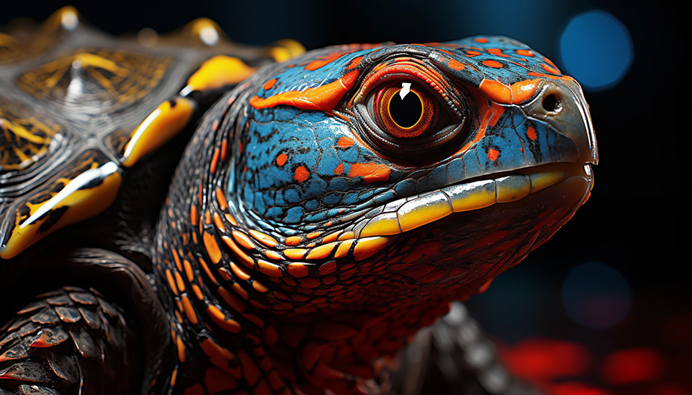 fond d'écran de tortue colorée ultra HD 4K pour ordinateur de bureau et téléphone téléchargement gratuit