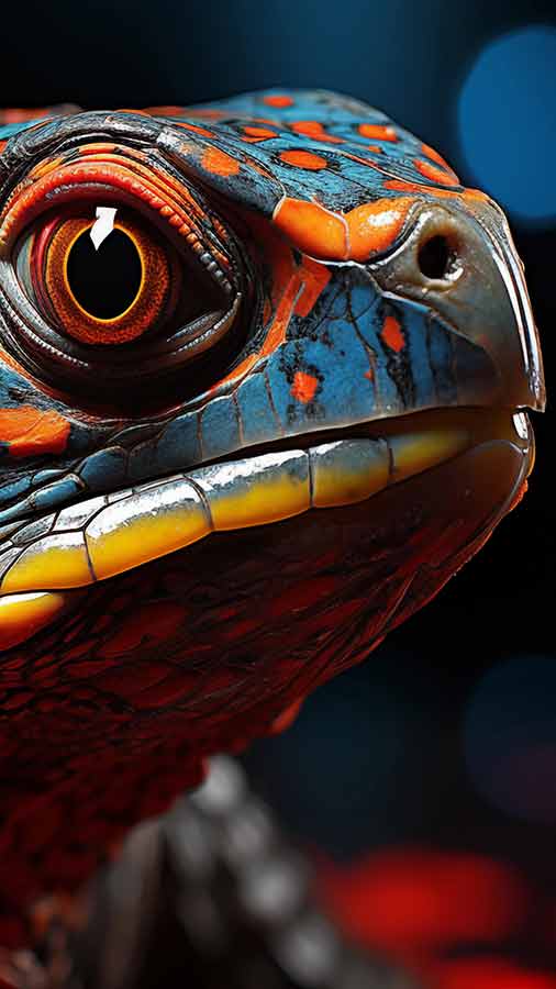 Fond d'écran de tortue colorée HD 4K téléchargement gratuit pour iPhone et téléphone mobile