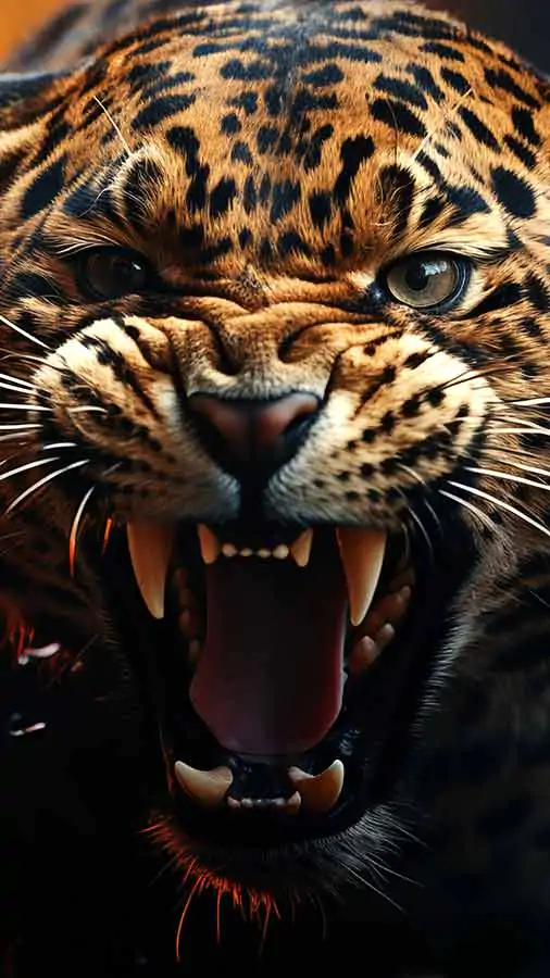 Angry leopard HD wallpaper 4K free download for iphone and mobile Phone