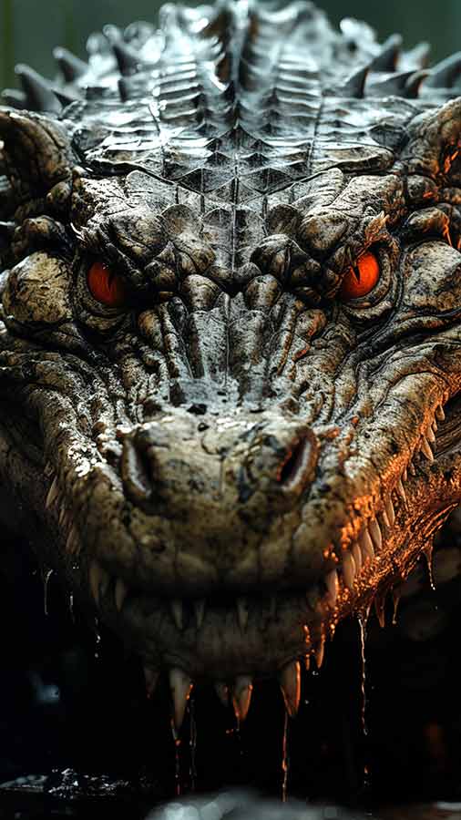 Crocodile dangereux HD fond d'écran 4K téléchargement gratuit pour iPhone et téléphone mobile