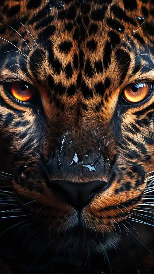 Close-up of a leopard's face HD wallpaper 4K free download for iPhone and Phone