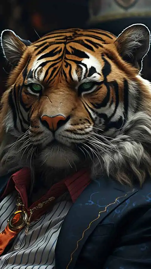 Portrait of a tiger HD wallpaper 4K free download for iPhones and Phones