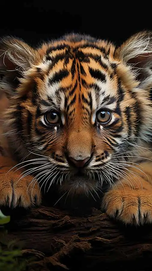 Baby tiger cub HD wallpaper 4K free download for iphone and mobile Phone