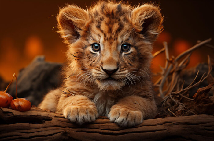 Fond d'écran bébé lion ultra HD 4K pour ordinateur de bureau et téléphone à télécharger gratuitement