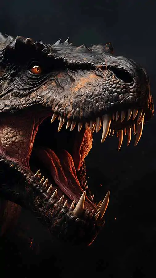 Fond d'écran HD 4K Angry T-Rex à télécharger gratuitement pour iPhone et téléphone mobile