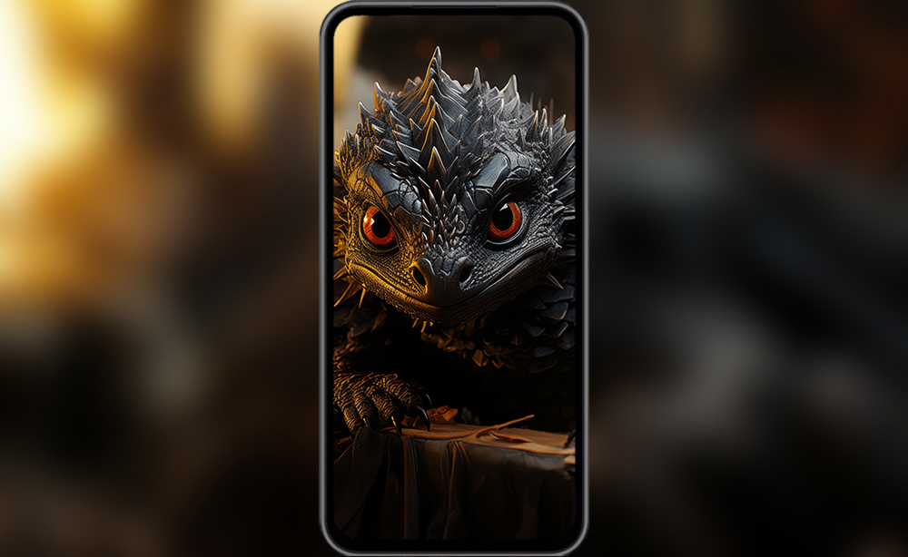 Fond d'écran mignon de dragon noir ultra HD 4K pour ordinateur de bureau, ordinateur portable, iPhone et téléphone téléchargement gratuit