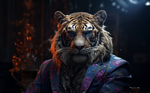 Portrait d'un tigre - Fond d'écran Ultra HD 4K pour ordinateur de bureau, ordinateur portable, iPhone et téléphone - Téléchargement gratuit