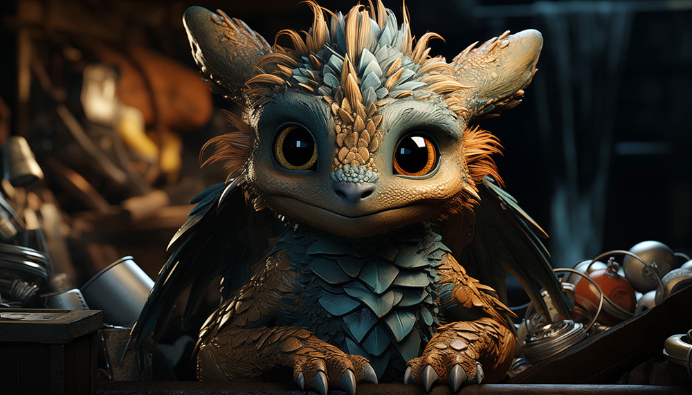 Cute Dragon HD wallpaper 4K free download for Desktop laptop Phone
