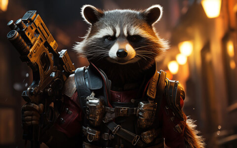 Fond d'écran ultra HD 4K de Rocket Raccoon pour ordinateur de bureau, ordinateur portable, iPhone et téléphone à télécharger gratuitement