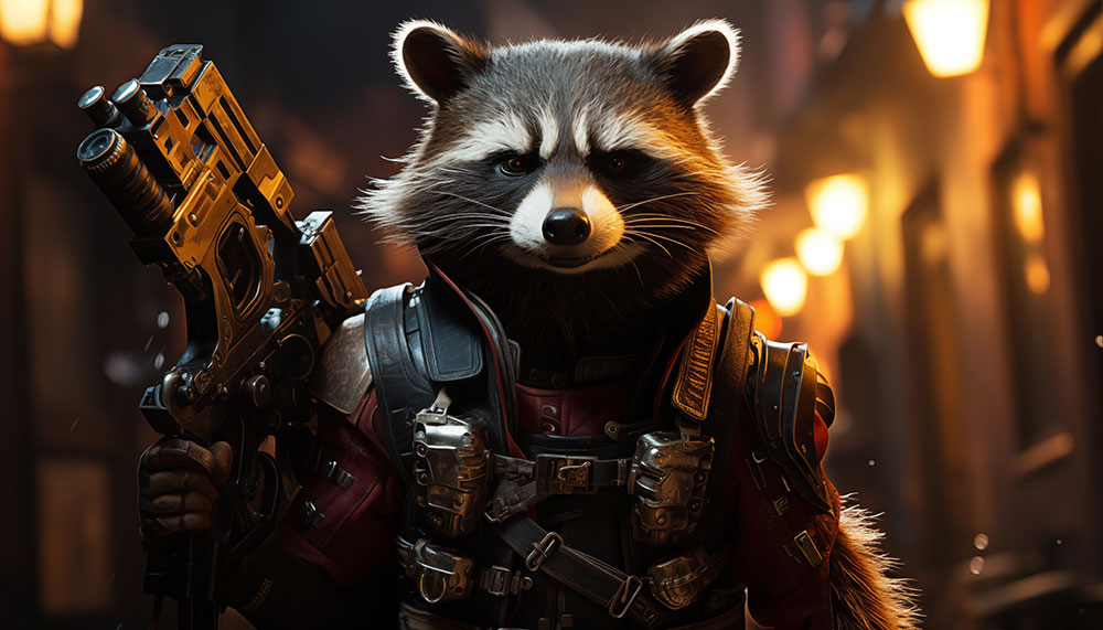 Fond d'écran ultra HD 4K de Rocket Raccoon pour ordinateur de bureau, ordinateur portable, iPhone et téléphone à télécharger gratuitement