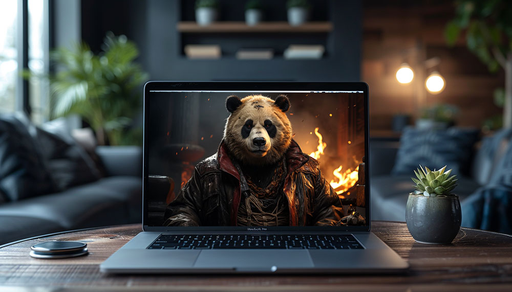 Fond d'écran ultra HD 4K de guerrier panda pour ordinateur de bureau, portable, iPhone et téléphone - téléchargement gratuit