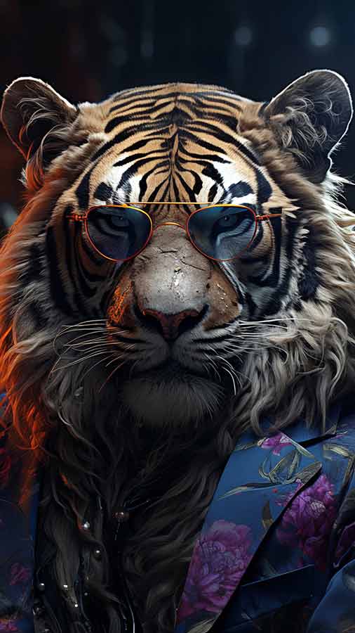 Portrait d'un tigre (fond d'écran HD 4K) à télécharger gratuitement pour iPhone et téléphone portable