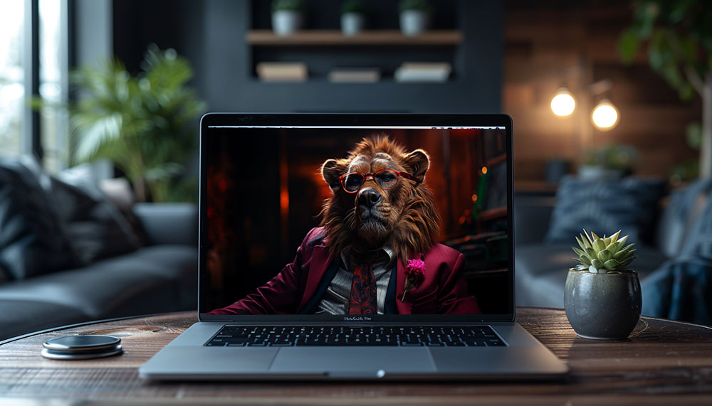 Fond d'écran ultra HD 4K d'un ours en costume pour ordinateur de bureau, portable, iPhone et téléphone à télécharger gratuitement