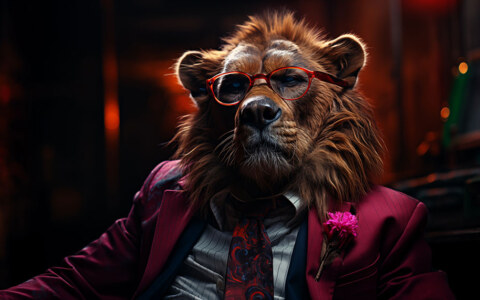 Fond d'écran ultra HD 4K d'un ours en costume pour ordinateur de bureau, portable, iPhone et téléphone à télécharger gratuitement