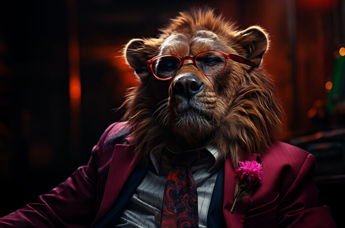 Fond d'écran ultra HD 4K d'un ours en costume pour ordinateur de bureau, portable, iPhone et téléphone à télécharger gratuitement