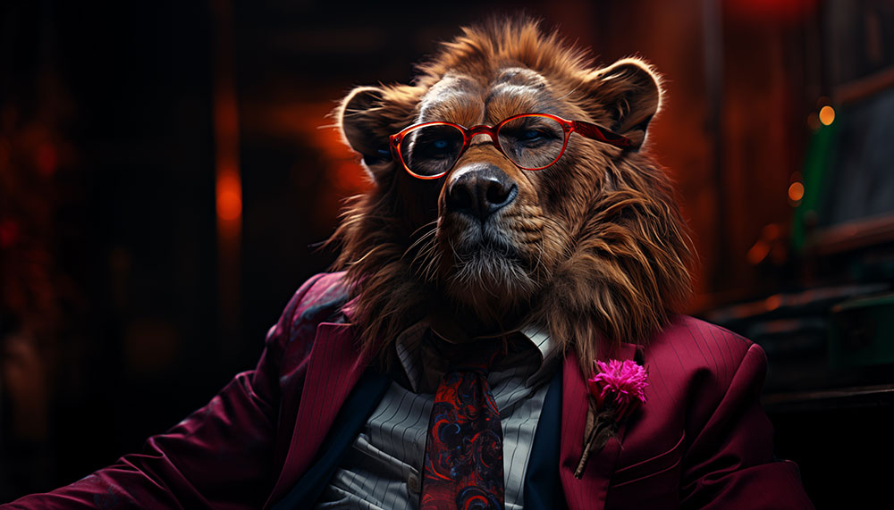 Fond d'écran ultra HD 4K d'un ours en costume pour ordinateur de bureau, portable, iPhone et téléphone à télécharger gratuitement