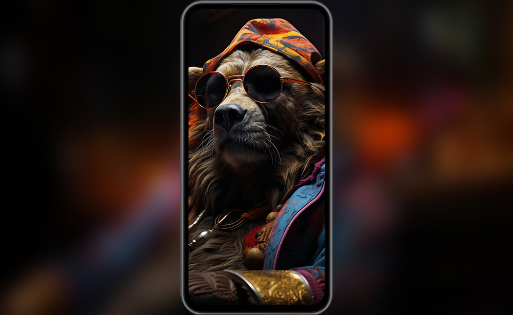Fond d'écran ultra HD 4K d'ours cool pour ordinateur et téléphone à télécharger gratuitement