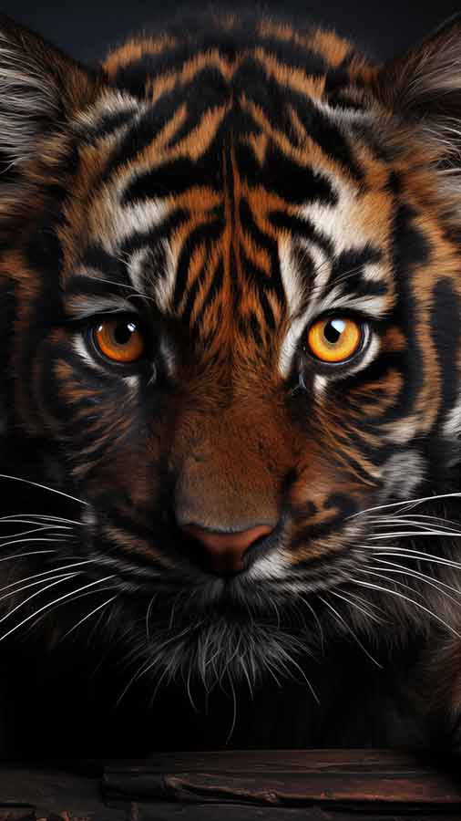 Bébé tigre HD fond d'écran 4K téléchargement gratuit pour iPhone et téléphone mobile