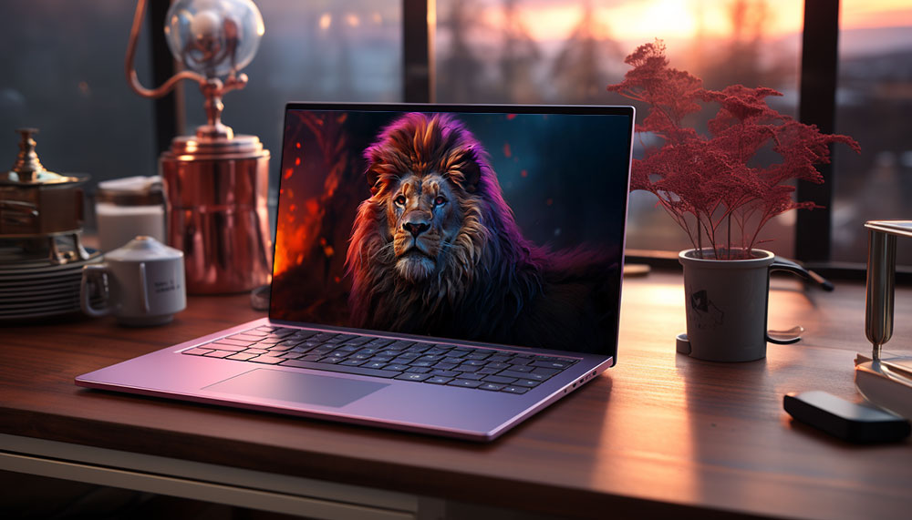 Lion dans une lumière colorée fond d'écran ultra HD 4K pour ordinateur de bureau, ordinateur portable, iPhone et téléphone téléchargement gratuit