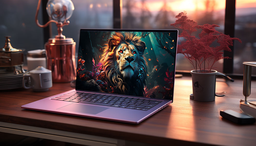 Peinture colorée d'un lion fond d'écran ultra HD 4K pour ordinateur de bureau, ordinateur portable, iPhone et téléphone téléchargement gratuit