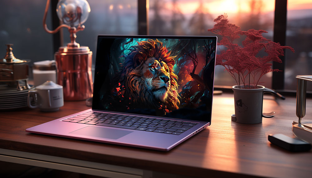 Illustration numérique d'un lion fond d'écran ultra HD 4K pour ordinateur de bureau, ordinateur portable, iPhone et téléphone téléchargement gratuit