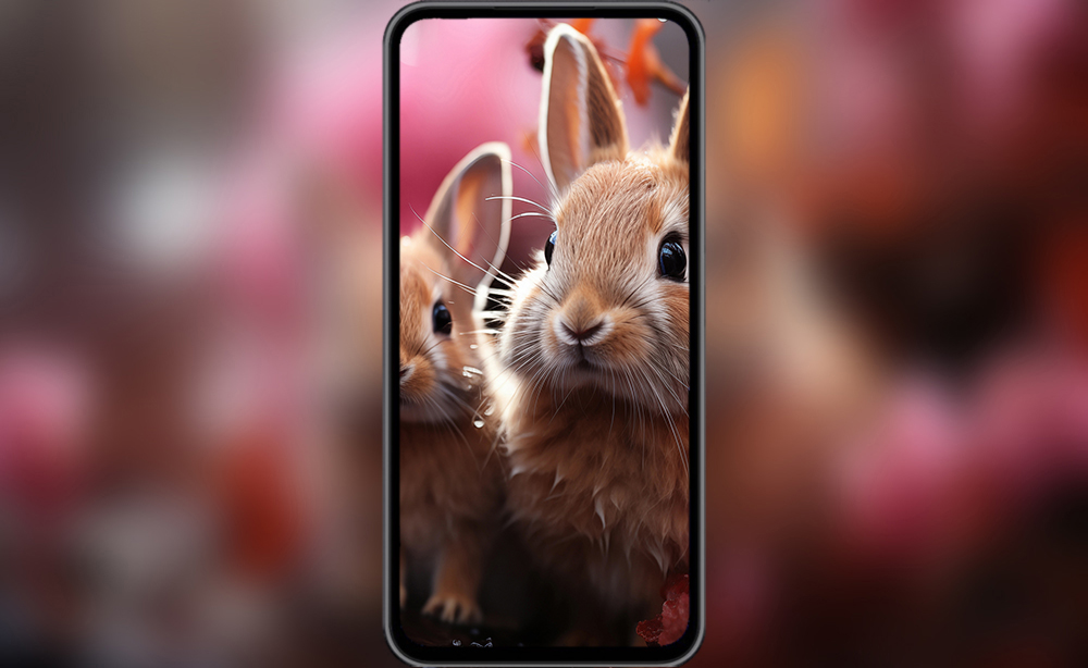 Fond d'écran mignon lapin ultra HD 4K pour ordinateur de bureau et téléphone téléchargement gratuit
