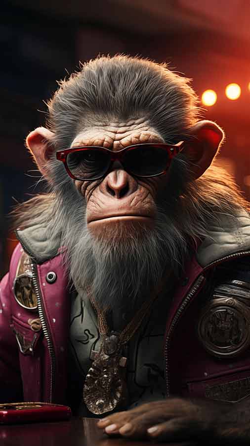 Fond d'écran HD de singe cool 4K téléchargement gratuit pour iPhone et téléphone portable